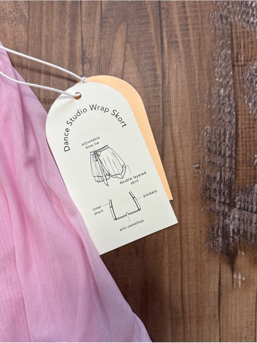 Light Pink Wrap Tie Ruffle Skort - Picture 2 of 2